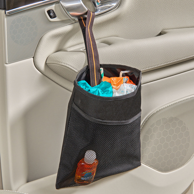 HIGH ROAD<sup>&reg;</sup> Auto Litterbag - Keep your vehicle clean with this leakproof litterbag.  Easily attaches and keeps trash out of sight until it's time to empty the bag.